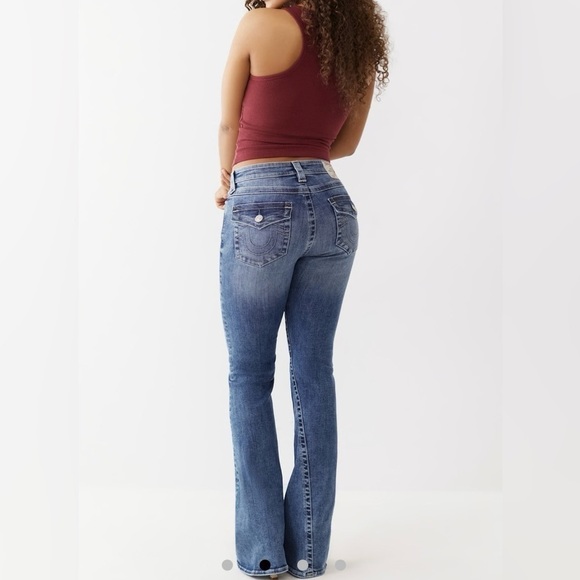 True Religion Y2K Joey Twist Seam Yellow Button Jeans *Excellent Size 27/4 - Picture 2 of 16